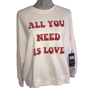 NWT Wildfox  Sweatshirt ALL YOU NEED IS LOVE